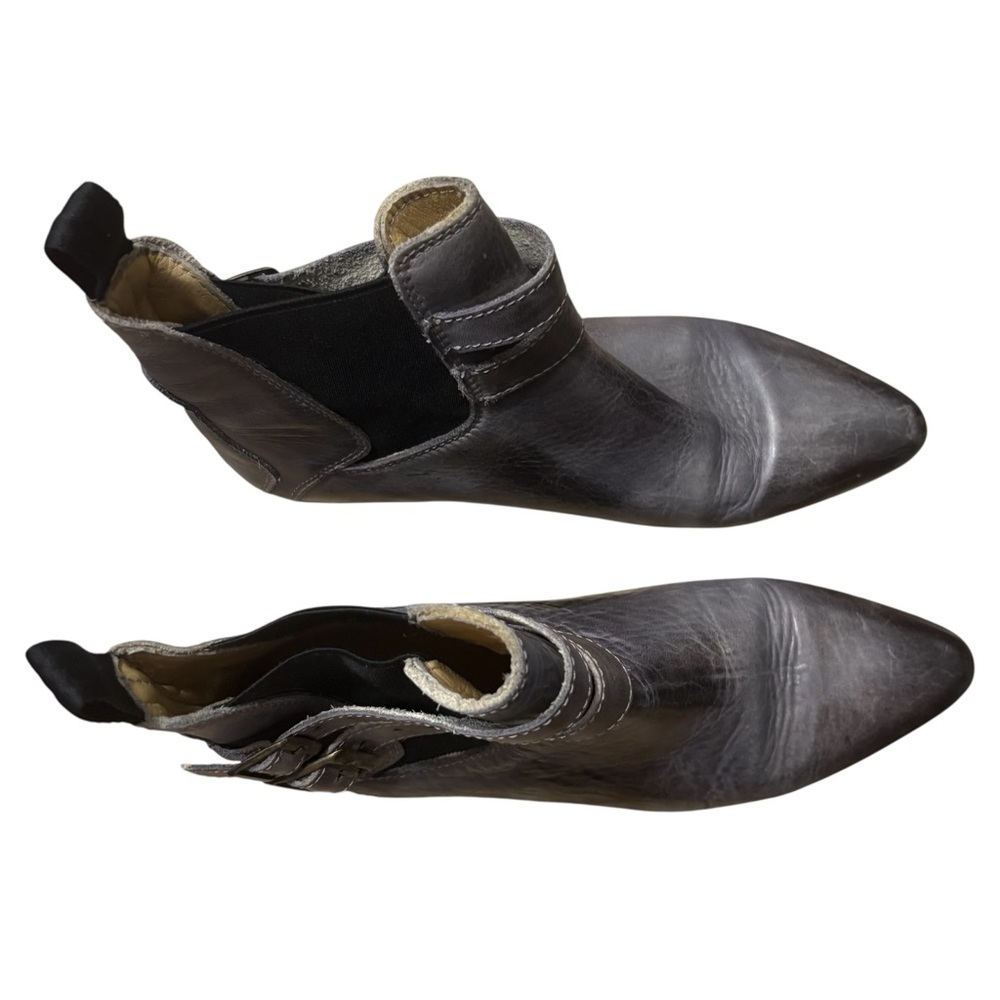 BED STU Ravine Distressed Leather Ankle Boots in Gray Size 7.5 - QUIET LUXURY!!! - Picture 3 of 13